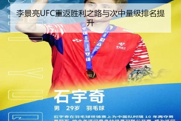 李景亮UFC重返胜利之路与次中量级排名提升